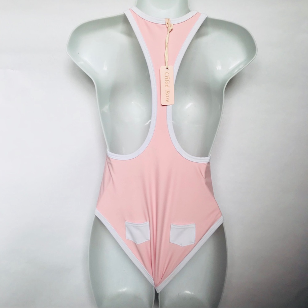 Chloe Rose Peony Pocket One Piece Swimsuit - NEW - Picture 4 of 8